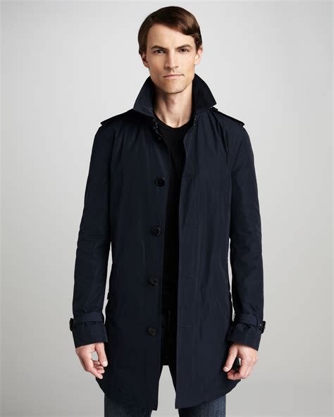 burberry long coat blue|burberry trench single breasted.